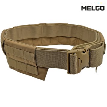 Пояс тактичний розвантажувальний швидкозйомний Койот Cordura L MELGO MG_WARBELT_CORD фото