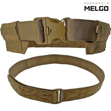 Пояс тактичний розвантажувальний швидкозйомний Койот Cordura M MELGO MG_WARBELT_CORD фото