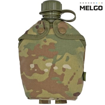 Фляга армійська 1л в чохлі Мультикам Cordura Molle MELGO (фляга тактична польова індивідуальна) MG_CHL+FLG-Т_CORD фото