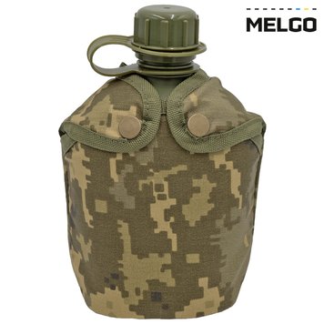 Фляга армейская 1л в чехле Пиксель Cordura Molle MELGO (фляга тактическая полевая индивидуальная) MG_CHL+FLG-Т_CORD фото