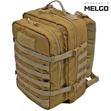 Рюкзак тактичний 40 літрів Cordura 1000 D Койот армійський, штурмовий MELGO MG_RUKZAK_CORD фото