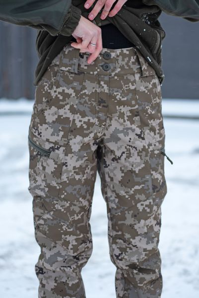 Жіночі тактичні штани Softshell на флісі Піксель ЗСУ (42) MG_PANTS-SFHL_W фото