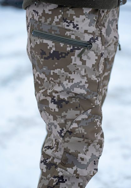 Жіночі тактичні штани Softshell на флісі Піксель ЗСУ (42) MG_PANTS-SFHL_W фото