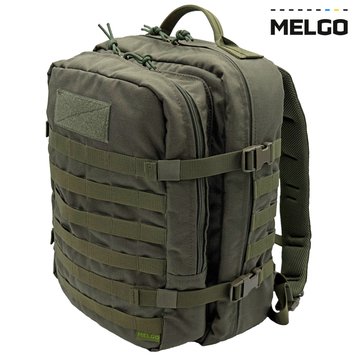 Рюкзак тактичний 40 літрів Cordura 1000 D Олива армійський, штурмовий MELGO MG_RUKZAK_CORD фото