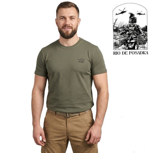 Тактическая хлопковая футболка Олива с принтом Rio De Posadka, 58 MG_FTB_T_PRINT_1_OLIVE_58 фото