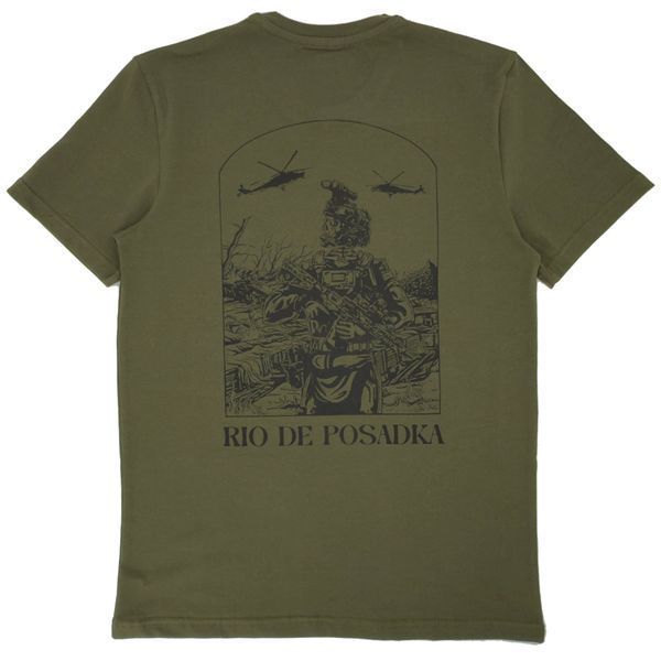 Тактическая хлопковая футболка Олива с принтом Rio De Posadka, 58 MG_FTB_T_PRINT_1_OLIVE_58 фото