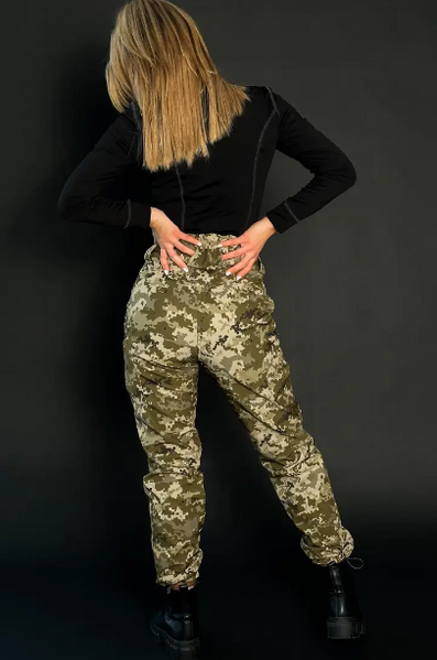 Жіночі тактичні штани Softshell на флісі Піксель ЗСУ (50) MG_PANTS-SFHL_W фото