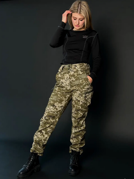 Жіночі тактичні штани Softshell на флісі Піксель ЗСУ (50) MG_PANTS-SFHL_W фото