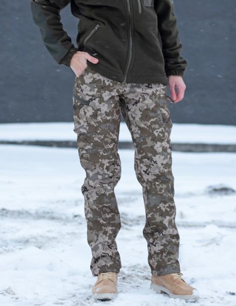 Жіночі тактичні штани Softshell на флісі Піксель ЗСУ (50) MG_PANTS-SFHL_W фото