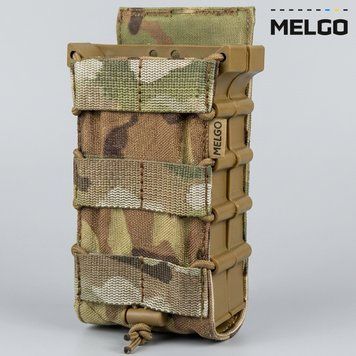 Підсумок на 2 магазини корпусний відкритий Мультикам Cordura MELGO MG_M-2_PLAST_CORD_MULTI фото