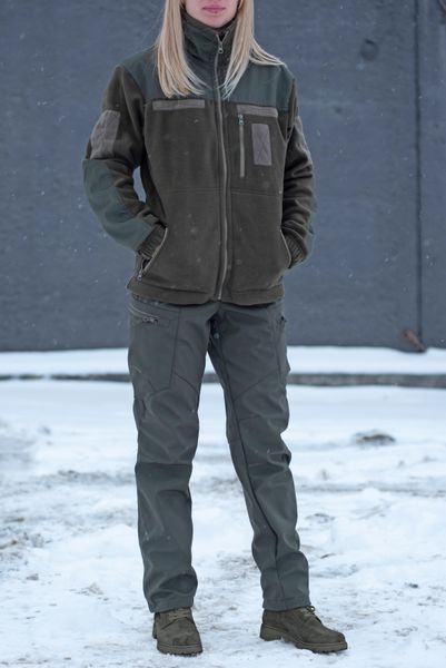 Жіночі тактичні штани Softshell на флісі Олива (44) MG_PANTS-SFHL_W фото