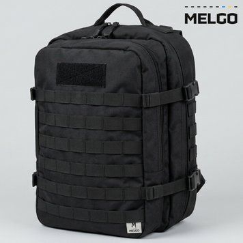 Рюкзак тактический 40 литров Чёрный MELGO MG_RUKZAK_POLY_BLACK фото