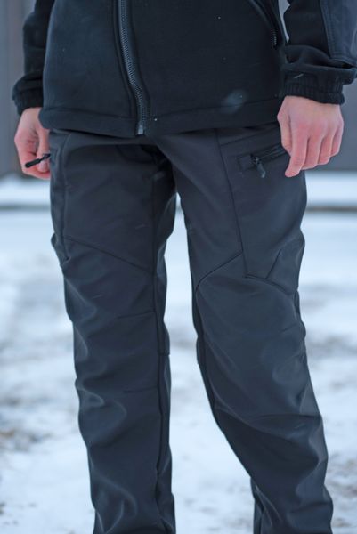 Жіночі тактичні штани Softshell на флісі Чорні Поліція (48) MG_PANTS-SFHL_W фото