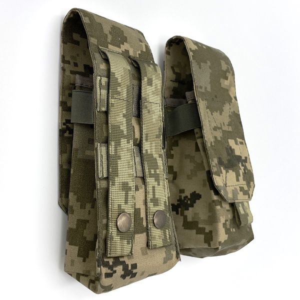 Підсумок на 2 магазини АК закритий м'який Піксель Cordura MELGO MG_AK-2_CORD фото