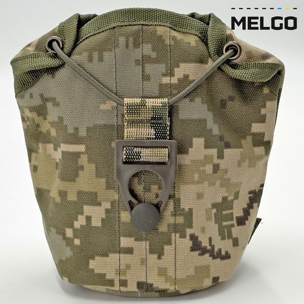 Фляга армійська 1л в чохлі Пиксель ММ-14 Cordura MELGO (фляга тактична польова індивідуальна) MG_CHL+FLG_CORD_ММ-14 фото