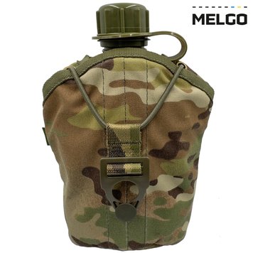 Фляга армейская 1л в чехле Мультикам Cordura MELGO (фляга тактическая полевая индивидуальная) MG_CHL+FLG_CORD фото