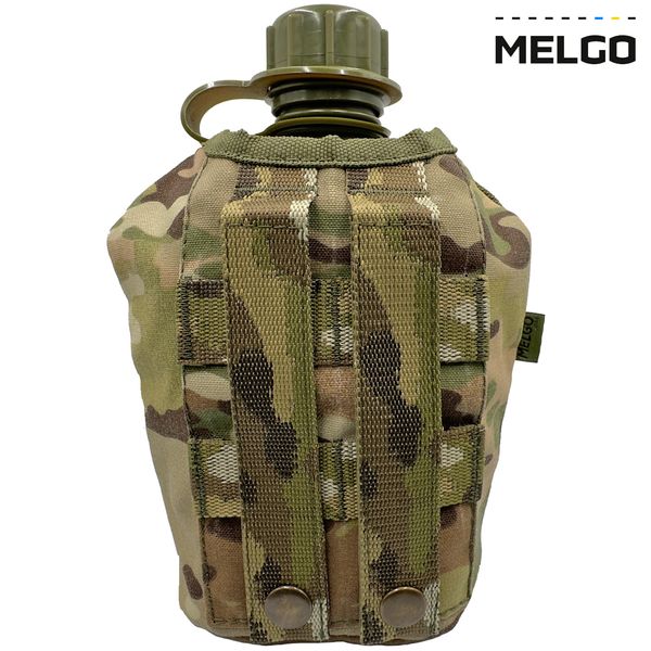 Фляга армійська 1л в чохлі Мультикам Cordura MELGO (фляга тактична польова індивідуальна) MG_CHL+FLG_CORD фото