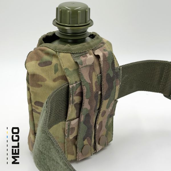 Фляга армійська 1л в чохлі Мультикам Cordura MELGO (фляга тактична польова індивідуальна) MG_CHL+FLG_CORD_MULTICAM фото
