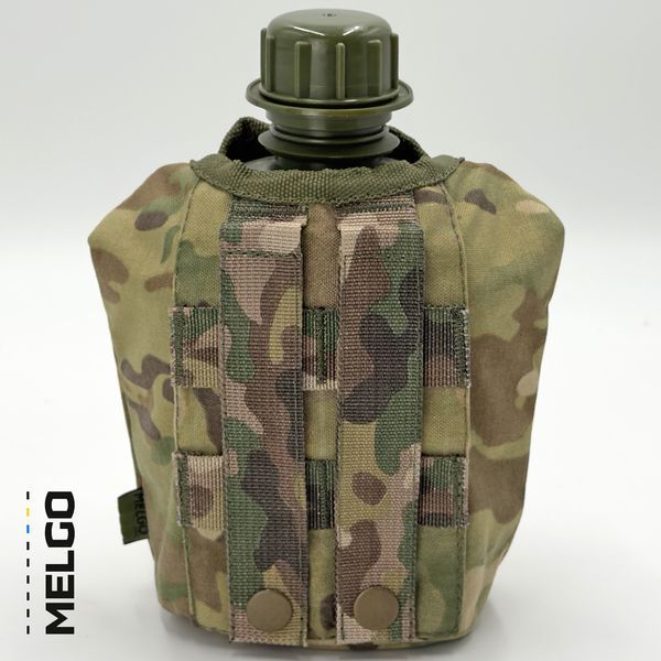 Фляга армійська 1л в чохлі Мультикам Cordura MELGO (фляга тактична польова індивідуальна) MG_CHL+FLG_CORD_MULTICAM фото