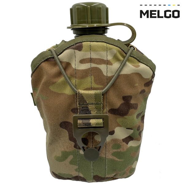 Фляга армійська 1л в чохлі Мультикам Cordura MELGO (фляга тактична польова індивідуальна) MG_CHL+FLG_CORD фото